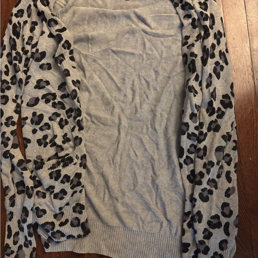 PINK Victoria's Secret Gray and Black Cardigan Sweater